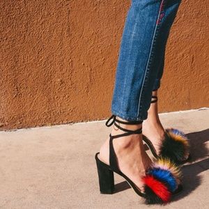 Loeffler Randall Nicolette Fur Sandals